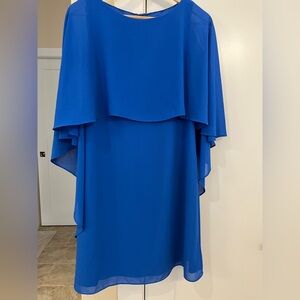 Vince Camuto.  Womens 4 blue dresss with overlay. Slight stretch material.